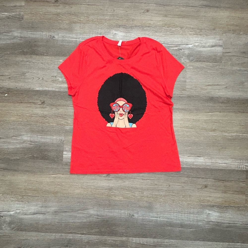 Red Short Sleeve Graphic Tee